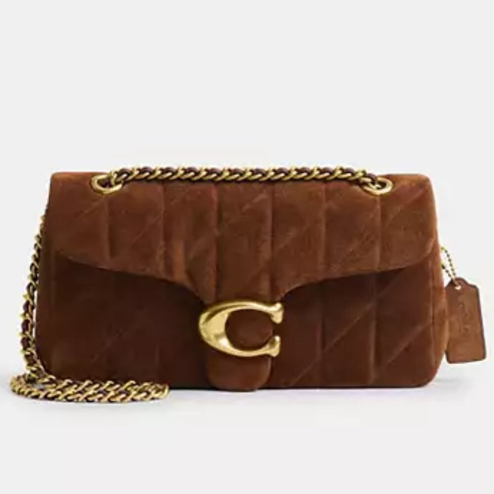 NWT ✅ COACH Tabby Shoulder Bag 26 With Quilting CCK49 WARM BROWN / BRASS⭐️NWT
